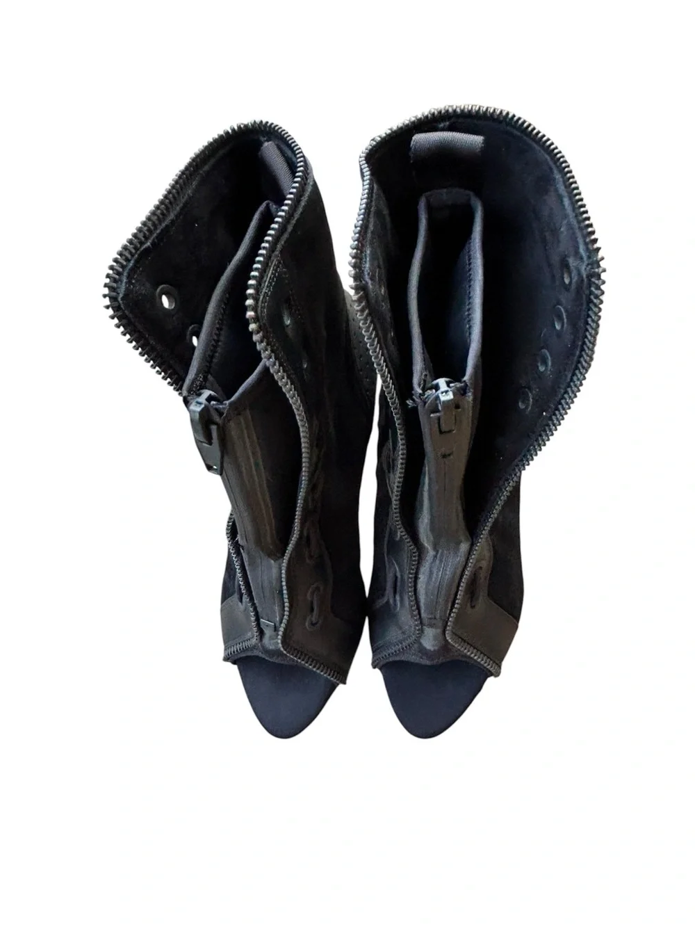 Alexander Wang Black Suede Stiletto Ankle Boots – Size 8.5
